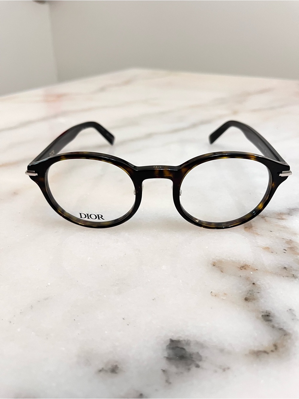 Dior Kids Brown Tortoiseshell Round Glasses